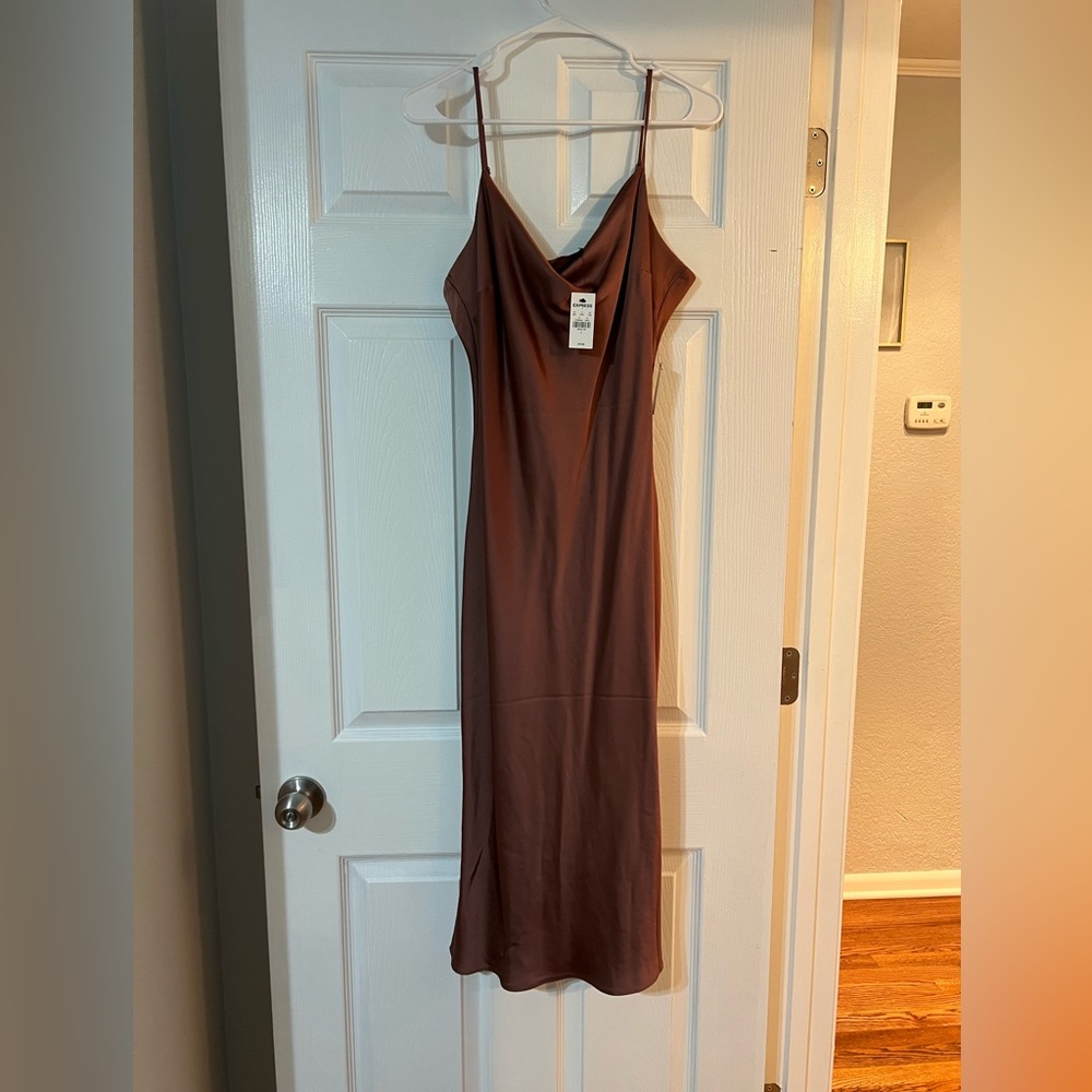 Express silk slip dress